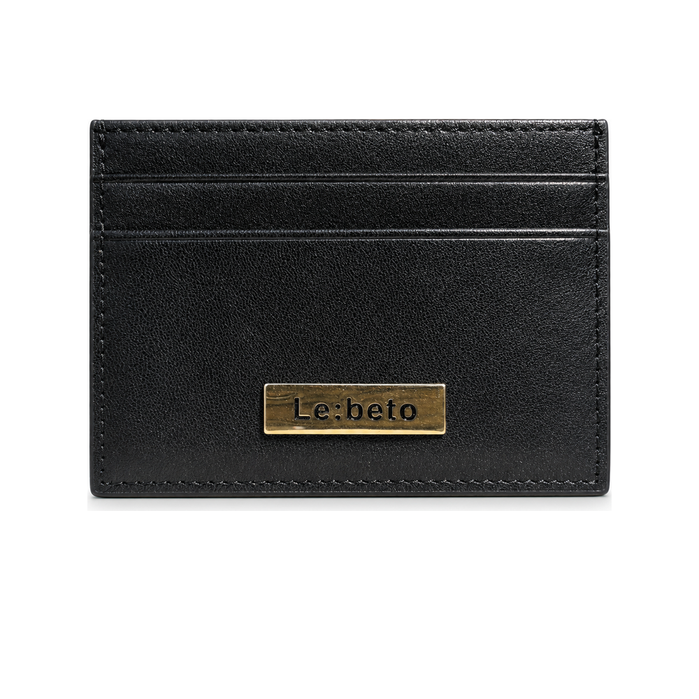 LE: BETO Signature black Card Holder front Metal Logo