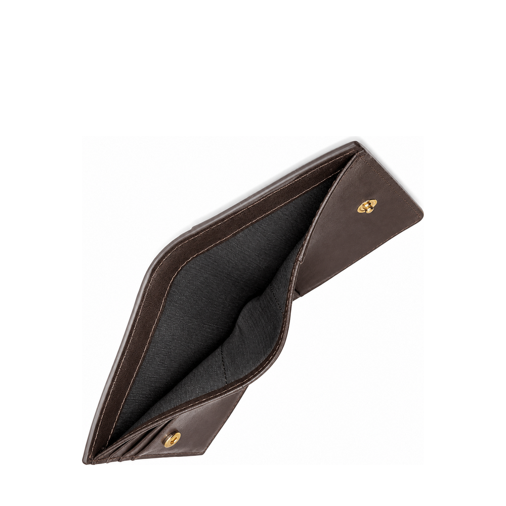 LE: BETO Cove Dark Brown Bifold Wallet Interior Open Angle