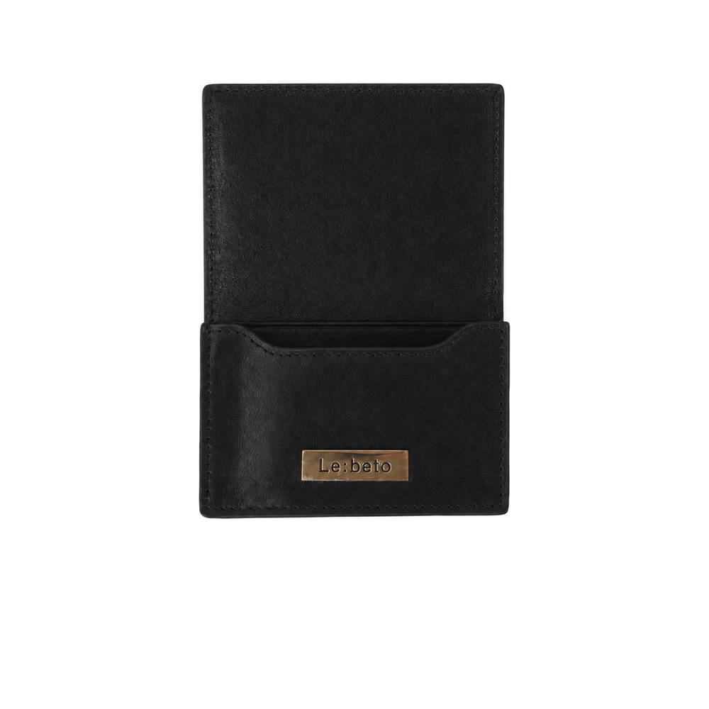 LE: BETO Harbor Black Business Card Wallet Interior Metal Logo