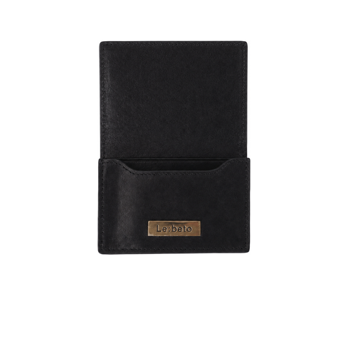 LE: BETO Harbor Black Business Card Wallet Interior Metal Logo