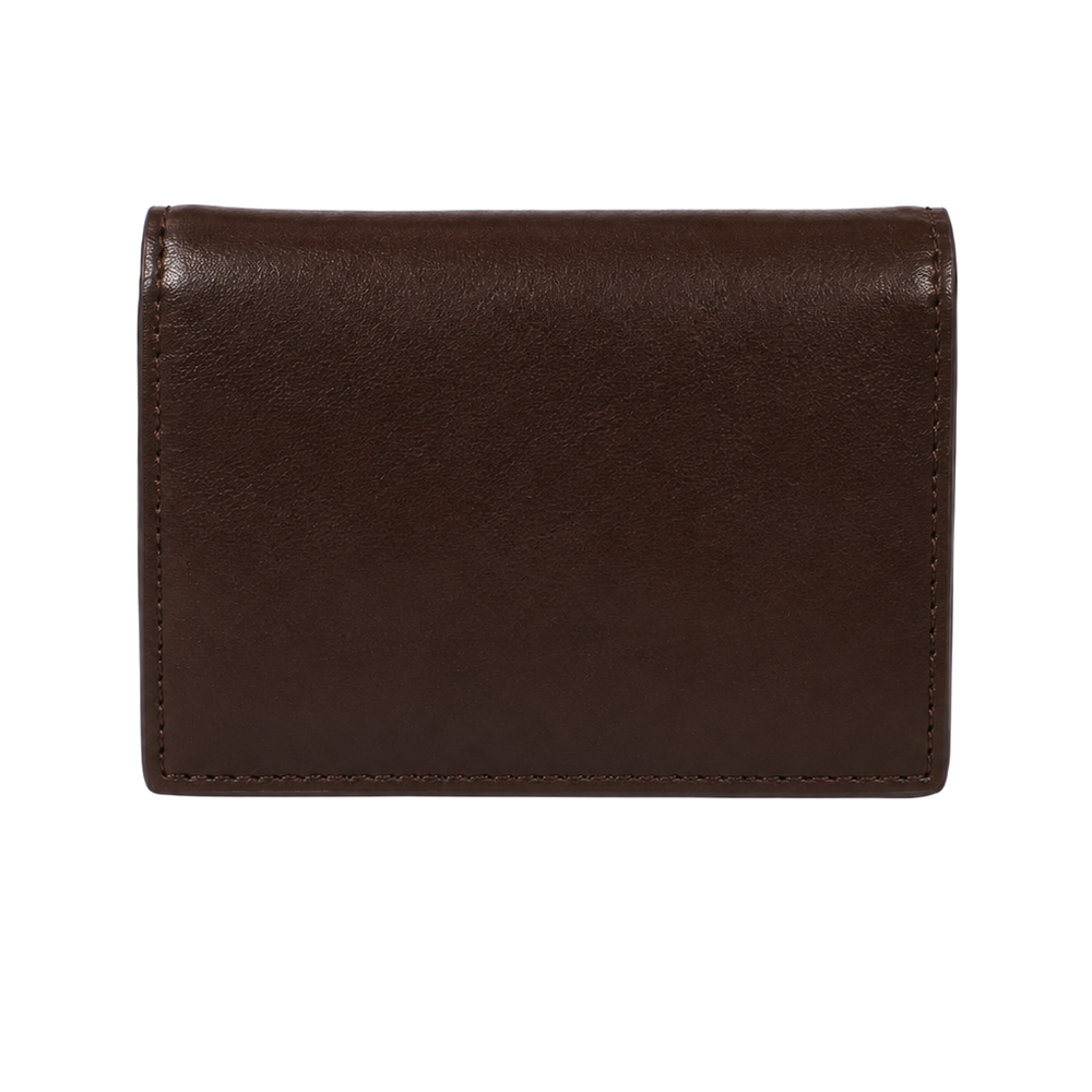 LE: BETO Harbor Dark Brown Business Card Wallet Front